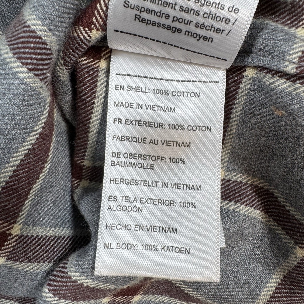 UNTUCKit Mens Edmeades Regular Fit Button Down Flannel Shirt Gray Plaid Sz Large - Picture 5 of 7